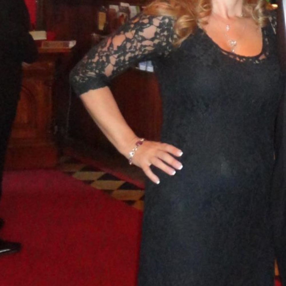 Black lace dress